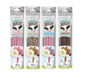 4400asst Milk Magic Flavoring Straws 4-pack Bundle 16 Count Chocolate