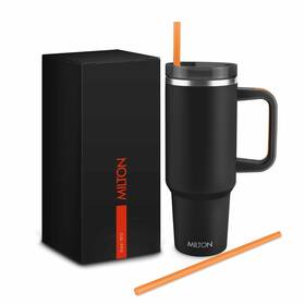 Milton Ctmsfis442blck0012 40 Oz Tumbler With Handle 2 Straw Included 12 39.9 Ounces Black