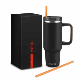 Ctmsfis442blck0012 Milton 40 Oz Tumbler With Handle 2 Straw Included 12 39.9 Ounces Black