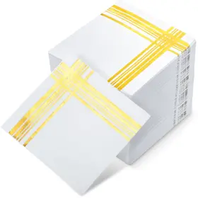 Tn-mimorou-318 Mimorou 200 Pcs Gold And White Cocktail 10 X Inches