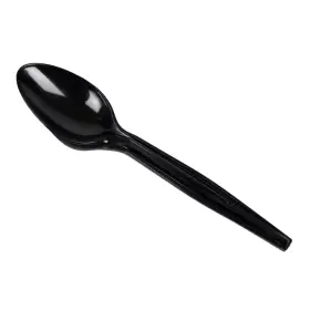 Mind Reader 313038121136 Black Disposable Plastic Spoon Utensils Refill For Cutdispbk-blk 100 Pcs
