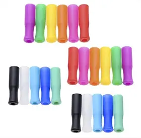 Mini Skater 710154923994 22pcs Multi Color Food Grade Silicone Straws Tips Covers Antiscald/cold C