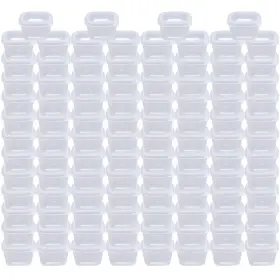 Miupoo 730759219896 Leak Proof Square Sauce Cup Plastic Souffle Cups Disposable Clear