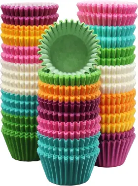 Cbc1300c Montopack 300-pack Holiday Party Mini Paper Baking Cups - 1.15-inch Rainbow