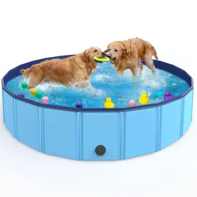Moqiujun 762763247374 Foldable Dog Pool Portable Thickened Pvc Material With Automatic Draina