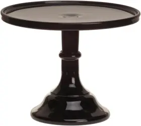 2049br Mosser Glass Black Raspberry 9 Inch Cake Plate