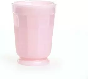 Mosser Glass 313108714756 Pink Milk Tumbler Paneled Sides Hande Made