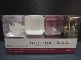 Mozaik 039982018086 New 96 Pc Appetizer Set Party Entertaining Charcuterie Board Servers
