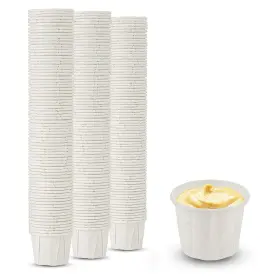 Mt Products 735424500071 Individual Paper Portion Cups 1/2 Oz - Sample Disposable Souffl