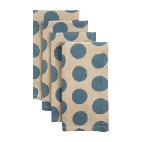 Mud Pie 718540823644 Blue Dot Cloth Napkins 18 Inch X