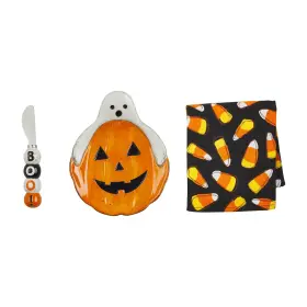 Mud Pie 718540846988 Halloween Plate Set Pumpkin 6 3/20 Inch By 7 7/20