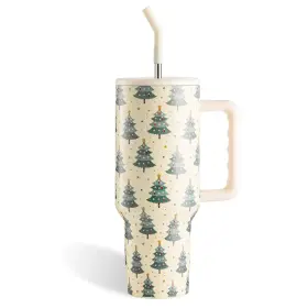 Mugfresh 732139911772 Christmas Gifts For Women Tumbler 40 Oz Ounces White Tree
