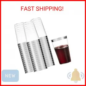 Mt16100sr Munfix 100 Silver Plastic Tumblers - 16 Oz Clear Elegant Wedding And Party Cups W