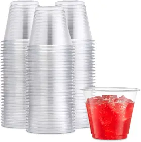 Mt9250pet Munfix 250 Pack Clear Plastic Cups 9 Oz Old Fashioned Tumblers Disposable Drin