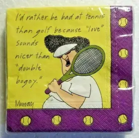 Murray Law 732296046874 Tennis Lovers Beverage Cocktail Napkins Murrays 3 Ply 20 Count New