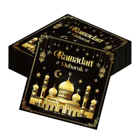 B0202084-musa Musaeva Eid Mubarak Paper Napkins 50pcs Ramadan Star Moon Party Supplies Favors Wedding