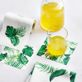 My Drap 424696000465 Ceci New York X Tropical Palm Cotton Cocktail Napkin Single-use Or Reusable 4