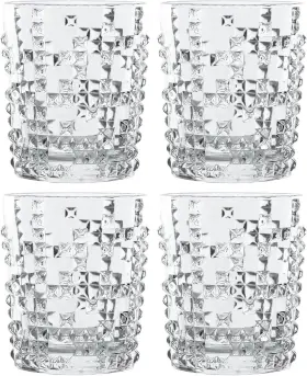 99503 Nachtmann Punk 12 Oz Whiskey Tumblers Set Of 4 Crystal Glasses For Clear