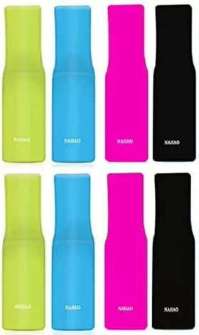 Nahao 445038464432 8 Pcs Reusable Straw Tips Silicone Multi-color Food Grade Straws No