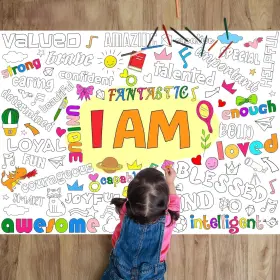 Nb0093 Naozinebi Positive Affirmations Coloring Poster For 31.5inches 43.3inches Colorful