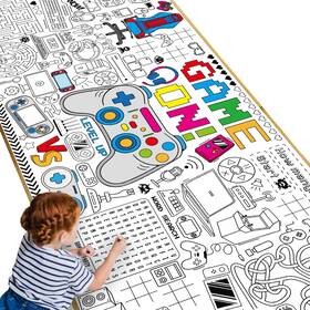 Naozinebi Yg0108 Video Game Giant Coloring Poster Large Gamer 70 X 31 Inches