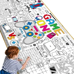 Yg0108 Naozinebi Video Game Giant Coloring Poster Large Gamer 70 X 31 Inches