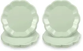 G5687k-11-n Natnarr 30pcs Sage Green Paper Plates 7inch 7 Inch Pack Of 2