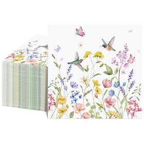 Natnarr G8507k-11-n 100 Pcs Wildflower Napkins 2-ply Floral Cocktail Spring Decoupage Na