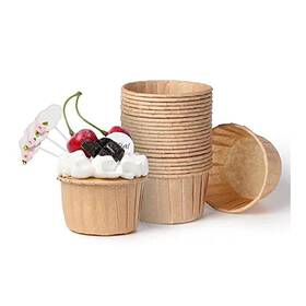 Nax Caki 784300896340 Brown Cupcake Liners Standard Size 200pcs Muffin Baking