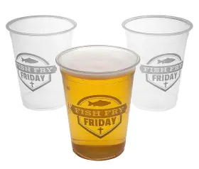 As-aci-62043 Ne-as 50-pc Friday Lent Plastic Disposable Drink Cups Fish Fry Design 16-oz #043