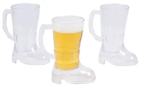 As-ada-15323 Ne-as 60-pc Boot Shape Plastic Beer Mugs St Patricks Oktoberfest 10oz Party Cups #323