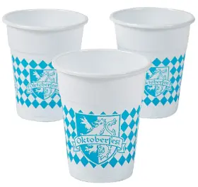 As-ada-15339 Ne-as Bulk 100-pc White And Blue Oktoberfest Coat Of Arms Plastic Party Cups 16oz #15339