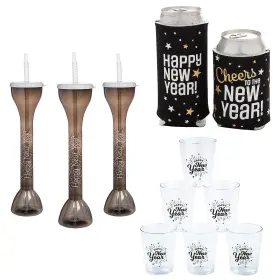 As-ada-33471 Ne-as 42-pc New Years Adult Drink Party Set - Beer Coolers Shot Cups And Yard #471