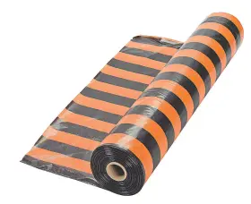 As-be-9008 Ne-as Black Orange Striped Plastic Table Cover Halloween Party Decor 100ft X 40 Inch W #008