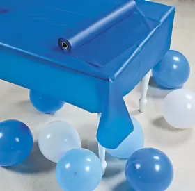 As-he-42-r Ne-as Extra-long 250-ft Solid Blue Table Cover Roll Cut-to-fit Disposable Party Decor