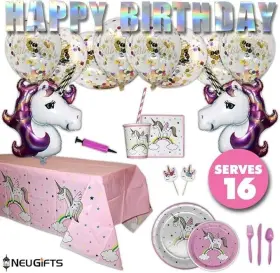 Neugifts 748427869380 Unicorn Party Decorations Birthday Supplies For Girls