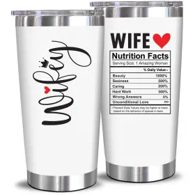 Neweleven 810181270419 Valentines Day Gifts - 20 Ounces Wifey Spoiled Nutrition White