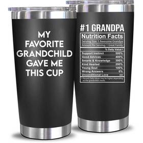 Neweleven 850057187366 Fathers Day Gift For Grandpa - 20 Ounces Favorite Black