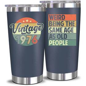 Neweleven 850062760578 50th Birthday Gifts For Men Women - 20 Ounces Vintage Navy
