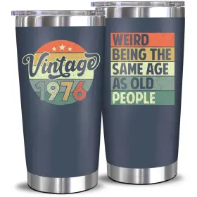 Neweleven 850062760578 50th Birthday Gifts For Men Women - 20 Ounces Vintage Navy