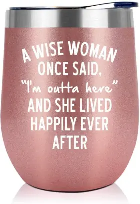 Tumbler12 Neweleven Retirement Gifts For Woman 2025 - Funny 12 Ounces Wise Women Rose