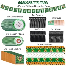 171x Newhome 717971904243 Baseball Birthday Party Supplies Decoration For Girls Baby