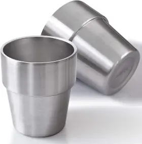 112100920 Newk Stainless Steel Cups 10 Oz Metal 2 Count Pack Of 1 Silver
