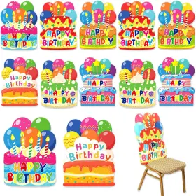 Newwiee 711181530636 12 Pcs Birthday Chair Cover For Kids 26 X 20 Inch Colorful Classroom Ch