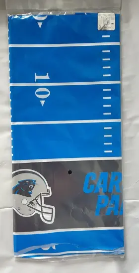 Nfl 013051797232 Party Table Cover 54x96 Inch New Carolina Panthers Decorations Plastic/reusable