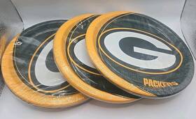 Nfl 763795931538 3 Packs Of Green Bay Packers Plates 8 3/4 Inch Total 24 Party Wisconsin