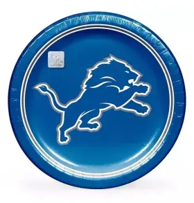 Ds-990306737-detroit-lions Nfl Artstyle Dinner Paper Plates In Bulk 9 Inch 18 Ct. Detroit Lions