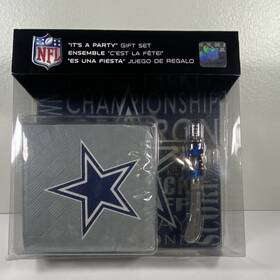 Nfl P1030808 Dallas Cowboys Party Gift Set - Napkins Glass Spreader Sports Theme