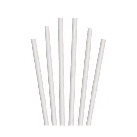 61500206 Ni Zmir Aardvark 7.75 Inch White Jumbo Paper Straws 4 800 Ct
