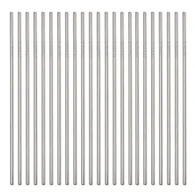 Nicecatele 768564064943 200pack Reusable Metal Straight Straw In Bulk Ultra Long 10.5 Inch Sta